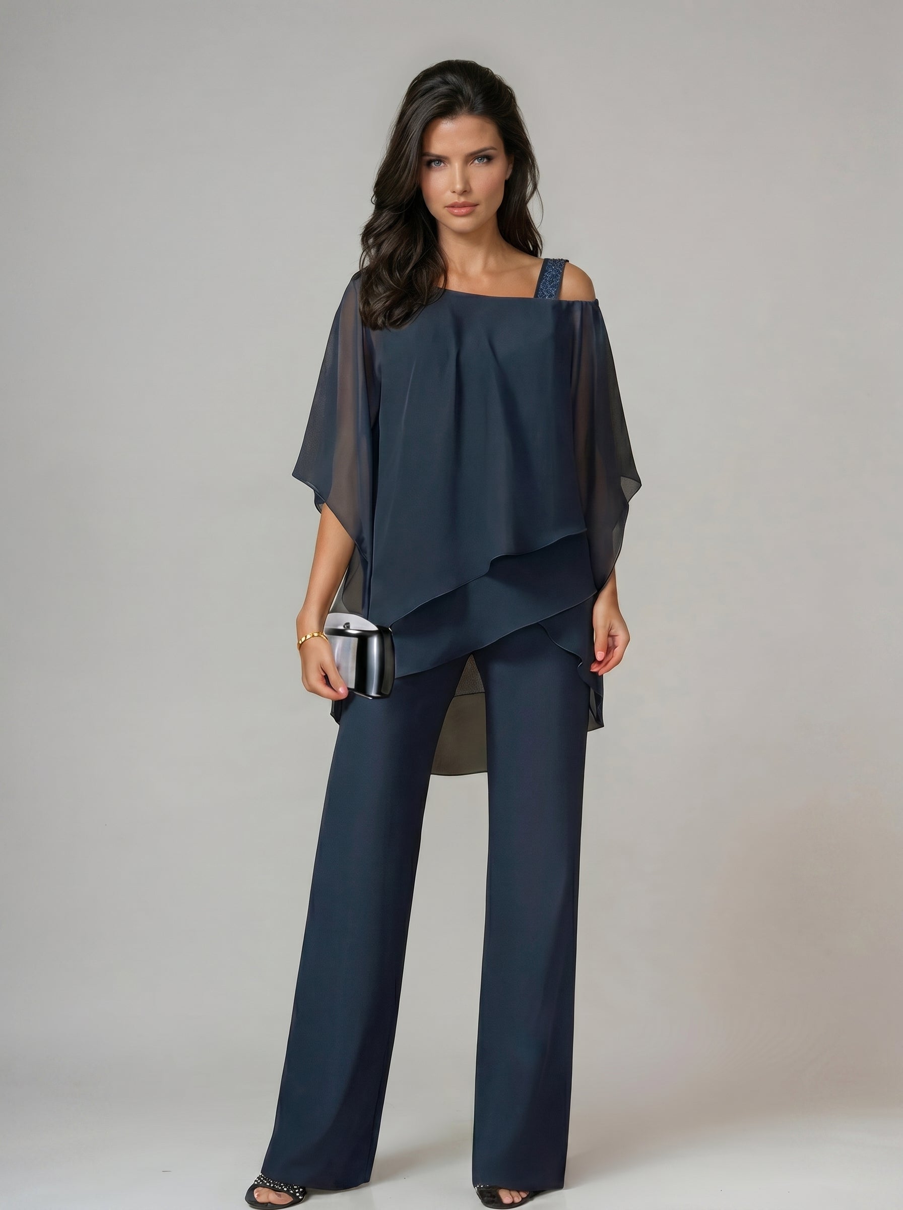 Leticia™ - Conjunto de Gala en Capas y Pantalón Palazzo