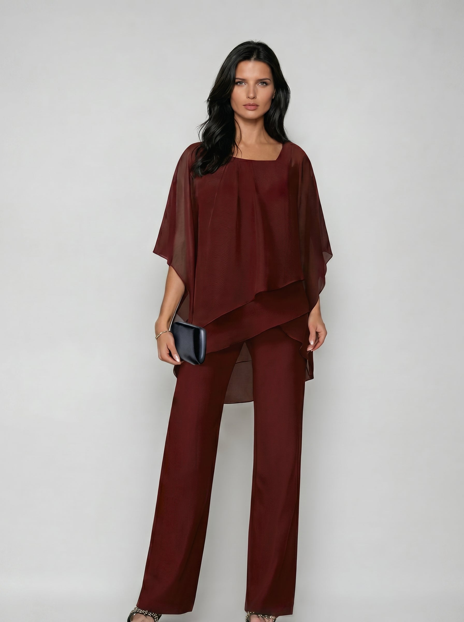 Leticia™ - Conjunto de Gala en Capas y Pantalón Palazzo