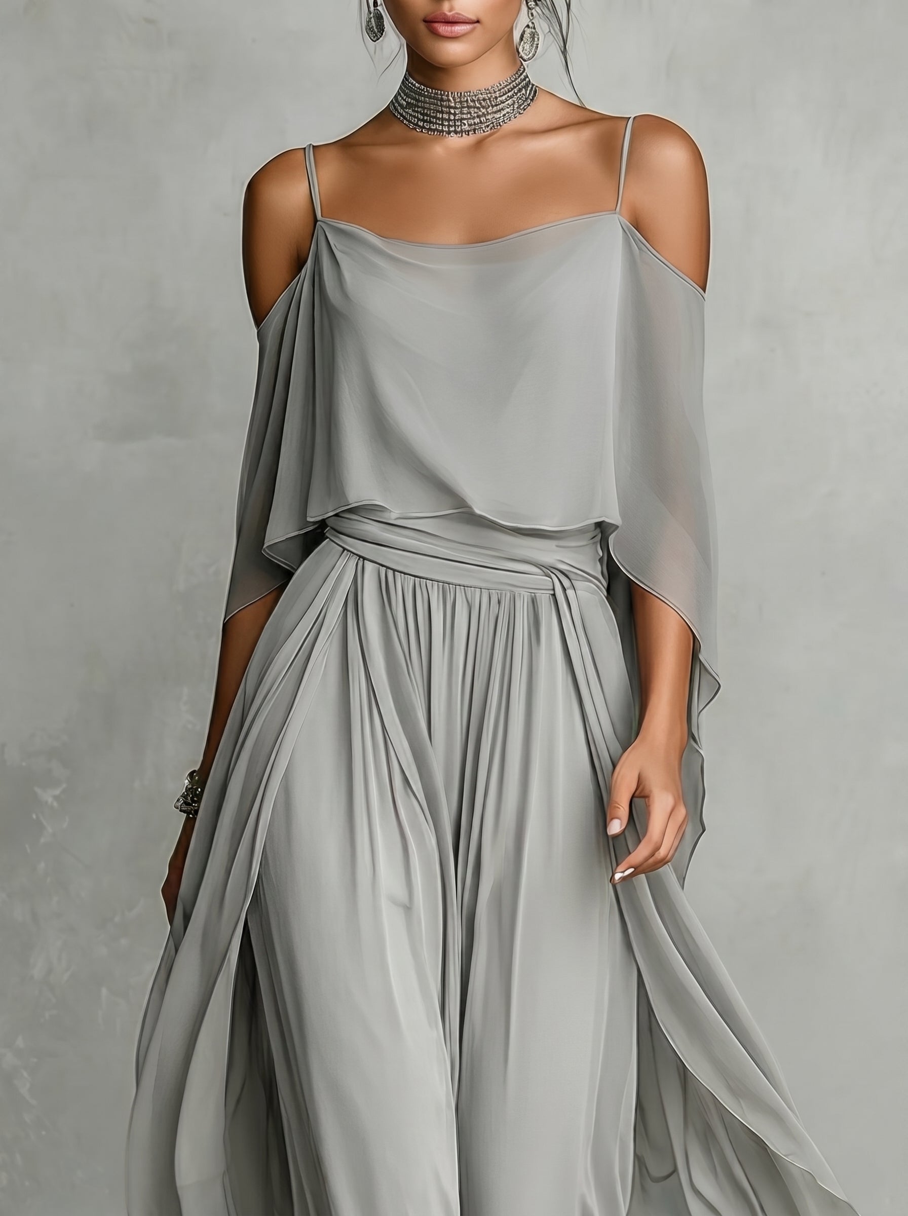 Isabela™ - Conjunto de Gala en Chiffon y Escote Bardot