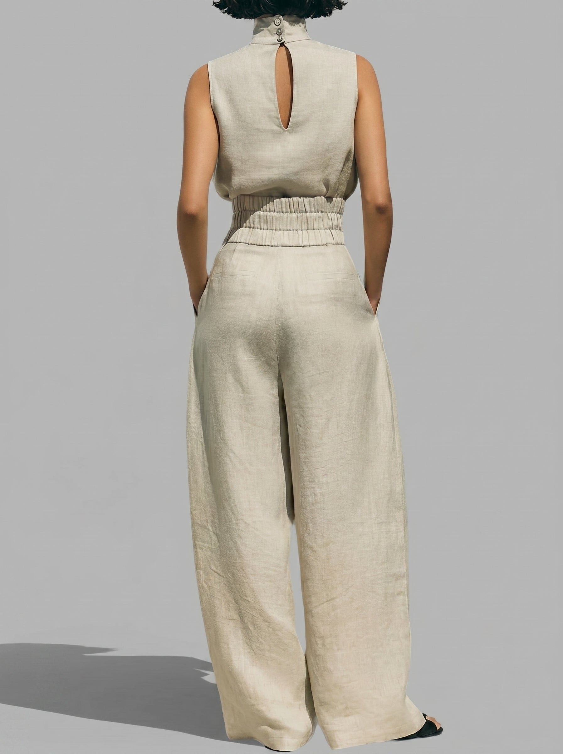 Aria™ - Conjunto de Gala en Palazzo y Cuello Alto Premium