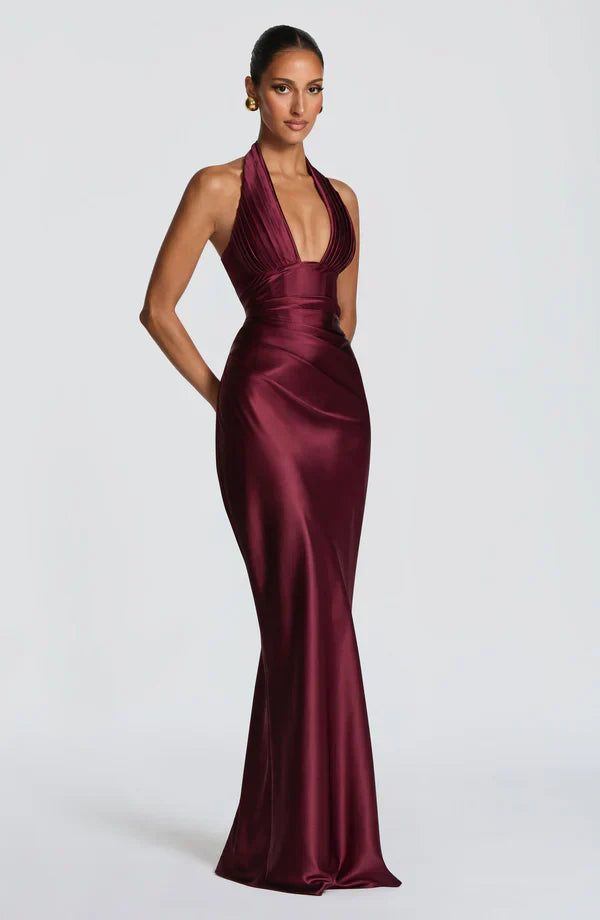 Gala™ - Vestido Maxi de Silueta Esculpida en Satén