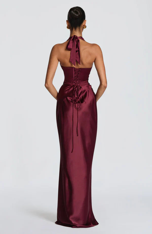 Gala™ - Vestido Maxi de Silueta Esculpida en Satén