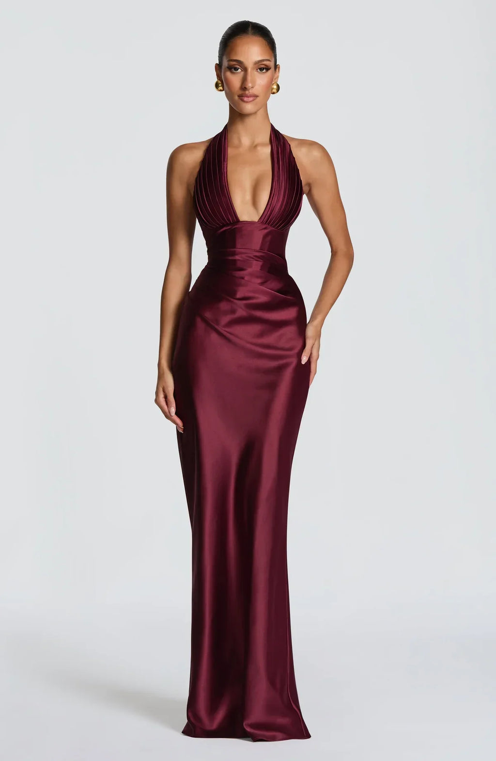 Gala™ - Vestido Maxi de Silueta Esculpida en Satén