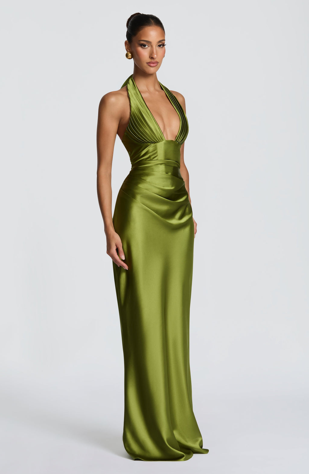 Gala™ - Vestido Maxi de Silueta Esculpida en Satén