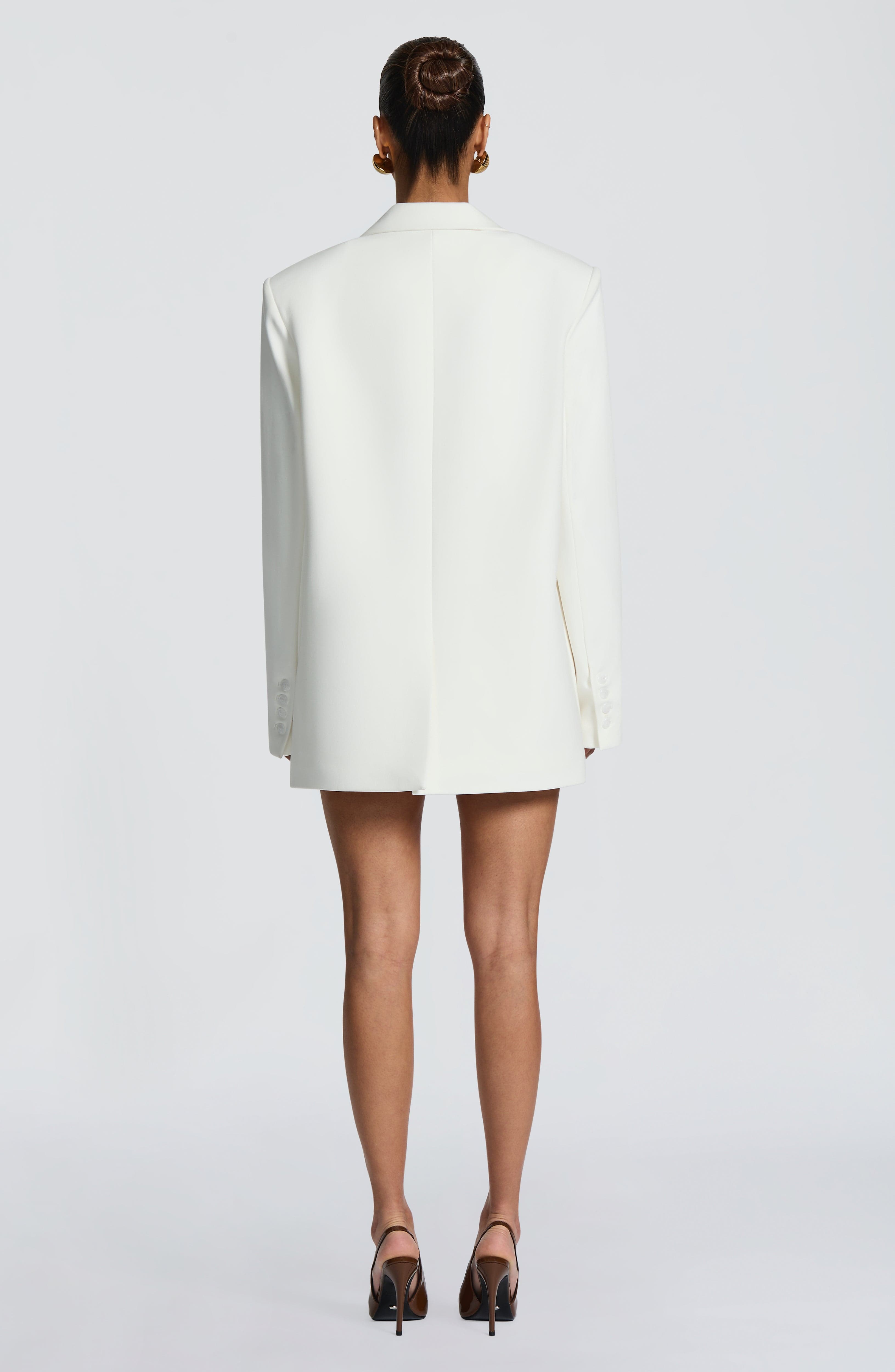 Ana™ - Blazer Sastre en Marfil de Corte Boxy